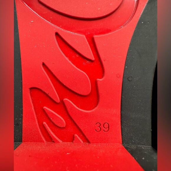 CHRISTIAN LOUBOUTIN Montezu Brushed Leather Ankle Boots Black Lug Sole EU 39 US9 - Picture 14 of 15